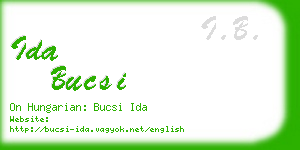 ida bucsi business card